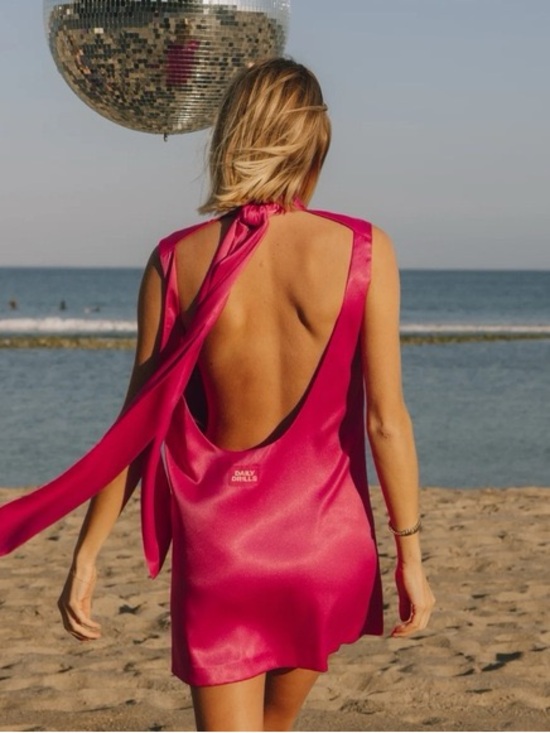 Daily Drills Dresses & Skirts - NWT Daily Drills Silk Pink Mini Dress